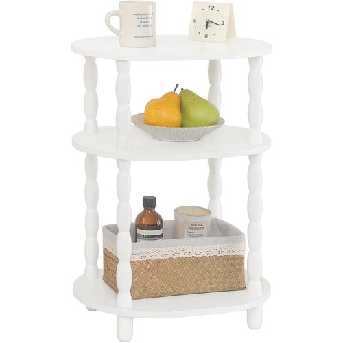Vintage oval end table tier - vintage, 3-tier