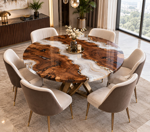 Handmade round walnut wood - walnut,